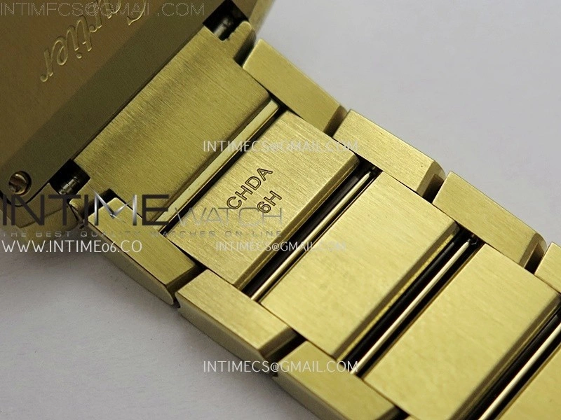 Tank Francaise Ladies 21.2mm YG 8848F 1:1 Best Edition Silver Dial on YG Bracelet Ronda Quartz V2